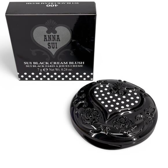 Anna Sui Black Cream Blush Magical Black to Blooming Rose Japan NIB - Picture 6 of 12